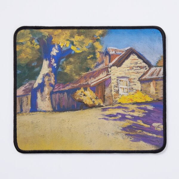 Item preview, Soft Pastel Artwork : Summer Homestead landscape jacintastevens.art designed and sold by jacintastevens.art.