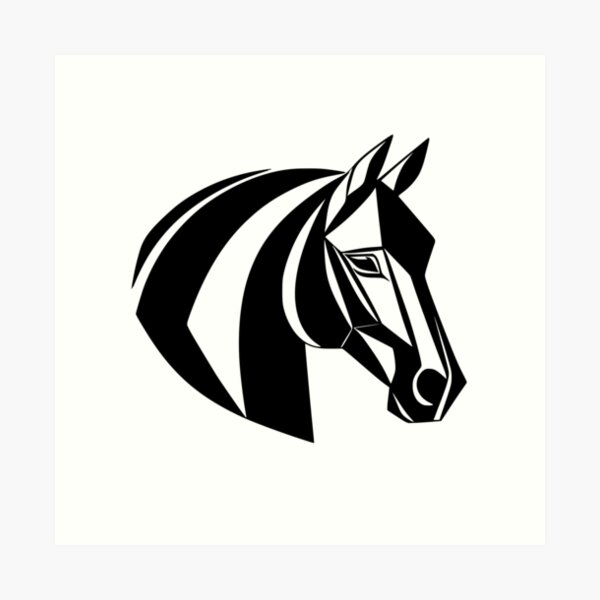 Item preview, Minimalist Horse Head Silhouette designed and sold by quibrak.