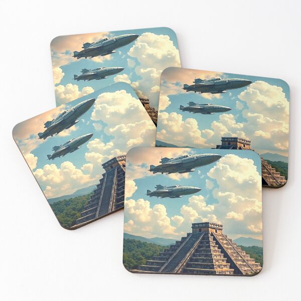 Item preview, Mayan Pyramids and Spaceships designed and sold by Dogandesighn.