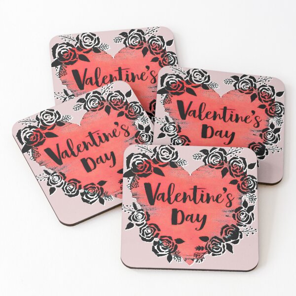 Item preview, Romantic Valentine's Day Heart with Black Roses designed and sold by VikArtStudio.