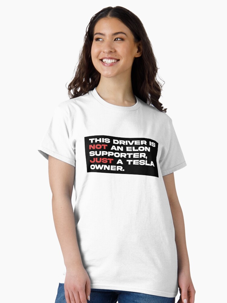 Thumbnail 2 von 7, Classic T-Shirt, Lustige Anti-Elon-Tesla-Autostoßstange designt und verkauft von Burvan.