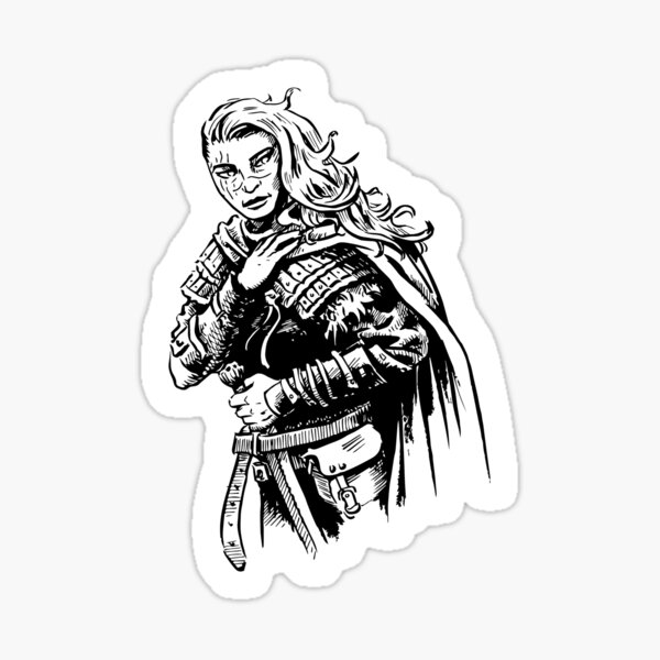 Item preview, Ink viking shieldmaiden designed and sold by harmvanschaik.