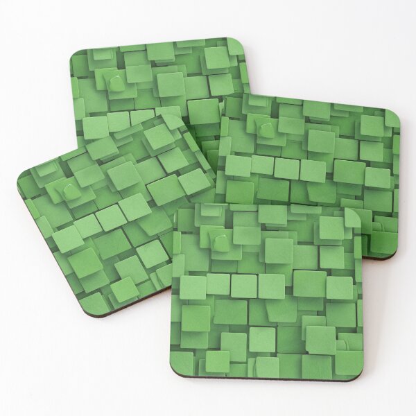 Item preview, Abstract green textured squares designed and sold by Giuseppe Cammino.