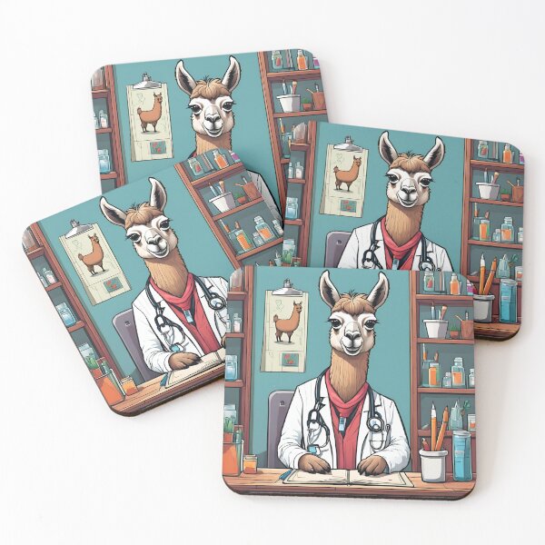 Item preview, Doctor Llama with Medical Supplies designed and sold by LoveingShop.