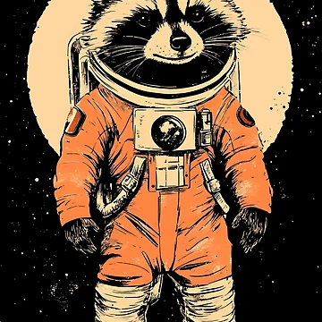 Artwork thumbnail, Space Raccoon by RatherCreative