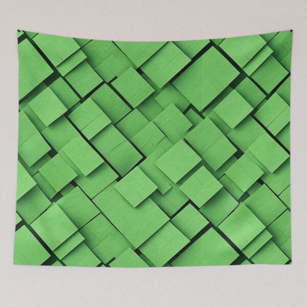 Item preview, Abstract green textured squares designed and sold by Giuseppe Cammino.