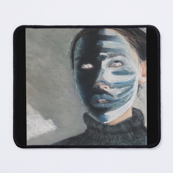 Item preview, Soft Pastel Artwork : Masking Unique Facial Portrait jacintastevens.art designed and sold by jacintastevens.art.
