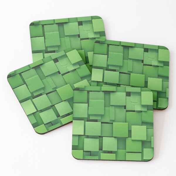 Item preview, Abstract green textured squares designed and sold by Giuseppe Cammino.