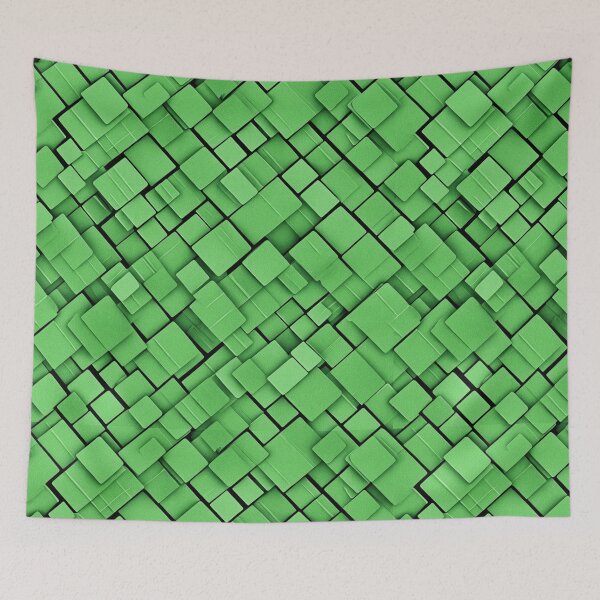 Item preview, Abstract green textured squares designed and sold by Giuseppe Cammino.