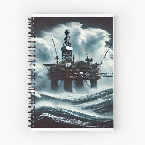 Item preview, Oil rig in the storm designed and sold by RG-ArtDesign.