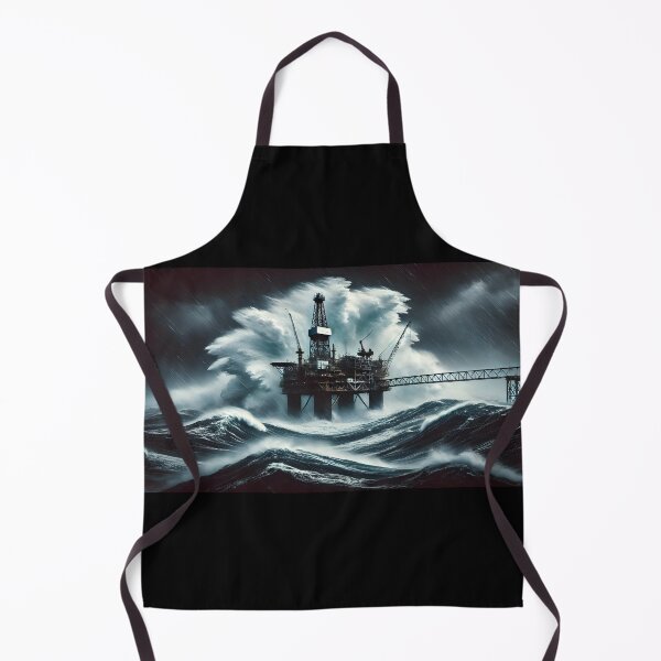 Item preview, Oil rig in the storm designed and sold by RG-ArtDesign.