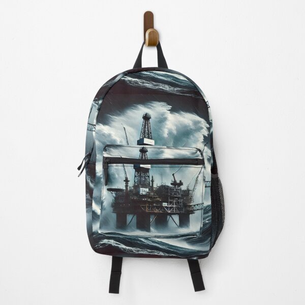Item preview, Oil rig in the storm designed and sold by RG-ArtDesign.