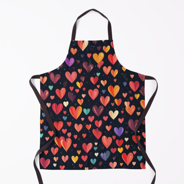 Item preview, Colorful Heart Pattern on Dark Background designed and sold by Giuseppe Cammino.