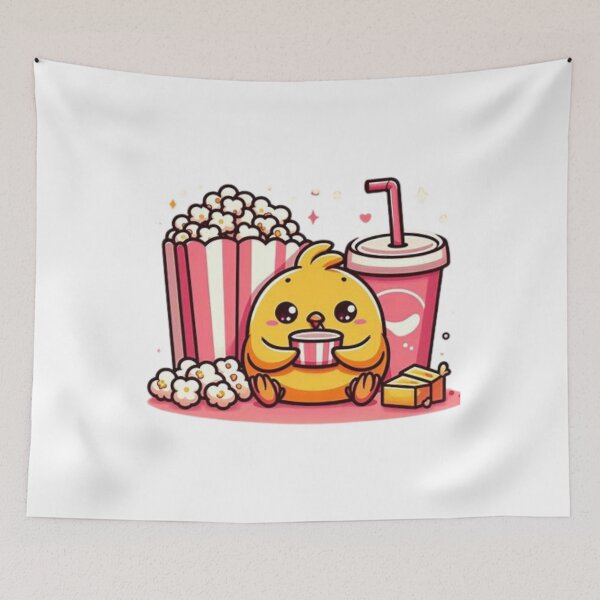 Item preview, chicken eating popcorn designed and sold by Eternalski.