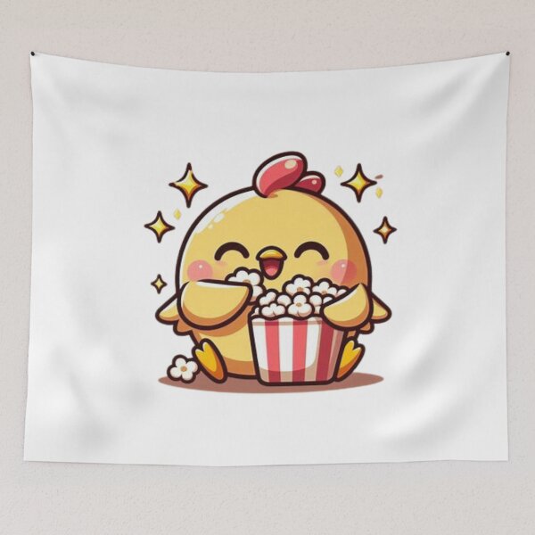 Item preview, chicken eating popcorn designed and sold by Eternalski.