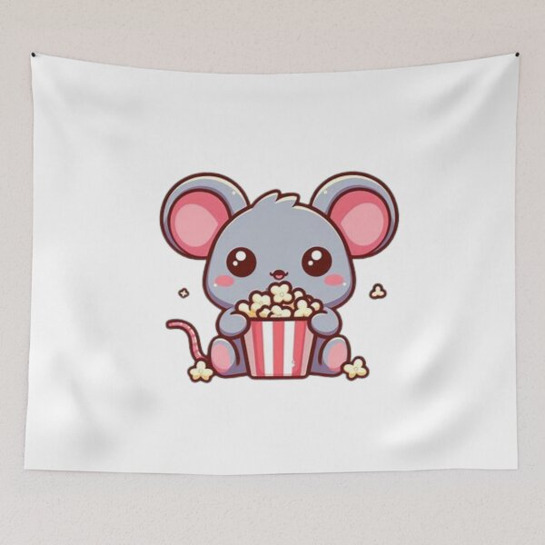 Item preview, mouse eating popcorn designed and sold by Eternalski.