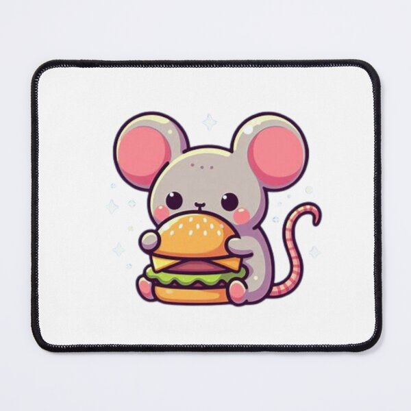 Item preview, mouse eating burger designed and sold by Eternalski.