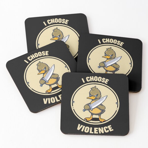Item preview, I Choose Violence Funny Duck  designed and sold by svarupa.