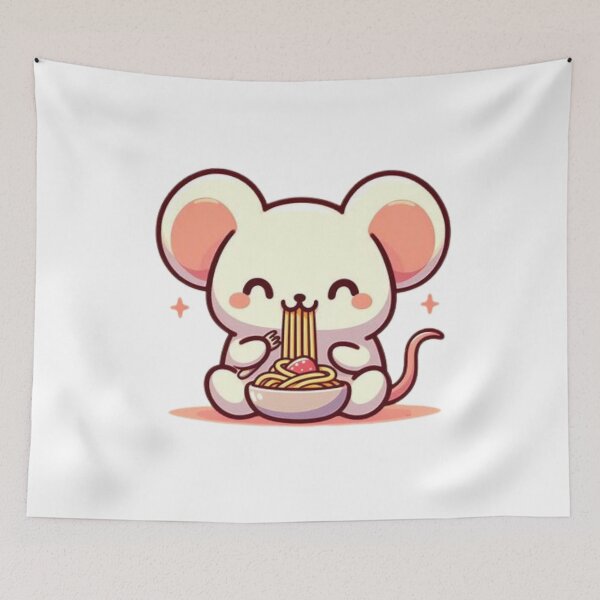 Item preview, mouse eating pasta designed and sold by Eternalski.