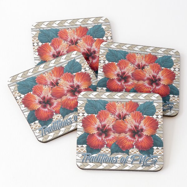 Item preview, Traditions of PNG – Hibiscus & Tribal Patterns designed and sold by DiiStyle.