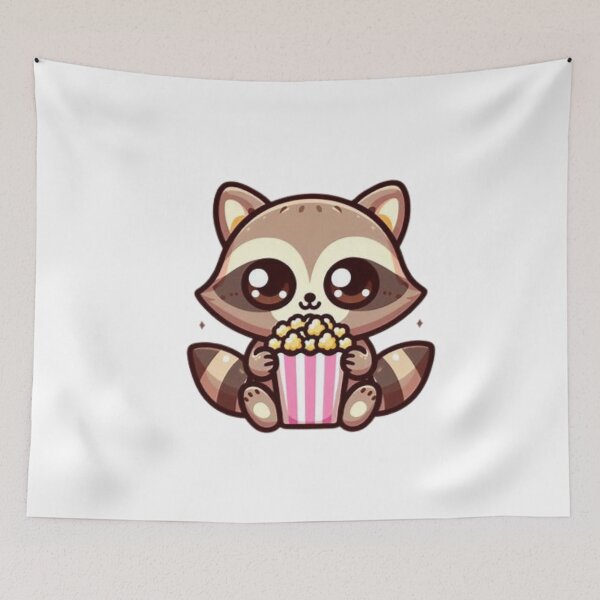 Item preview, raccoon eating popcorn designed and sold by Eternalski.
