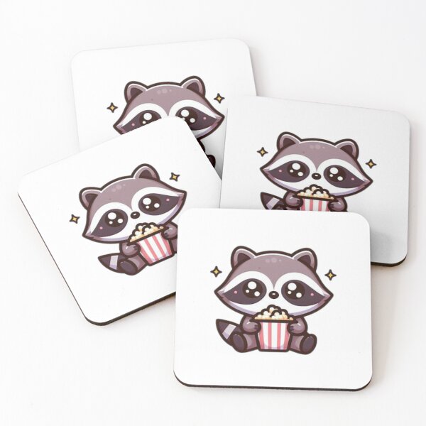 Item preview, raccoon eating popcorn designed and sold by Eternalski.