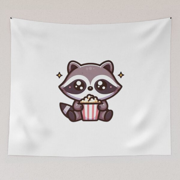 Item preview, raccoon eating popcorn designed and sold by Eternalski.
