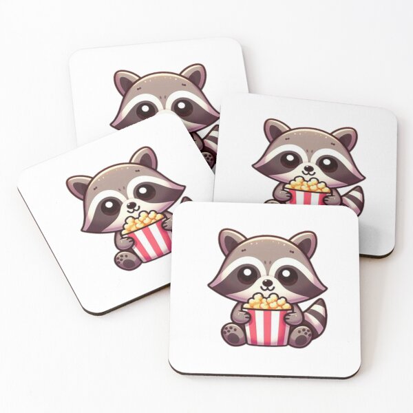 Item preview, raccoon eating popcorn designed and sold by Eternalski.