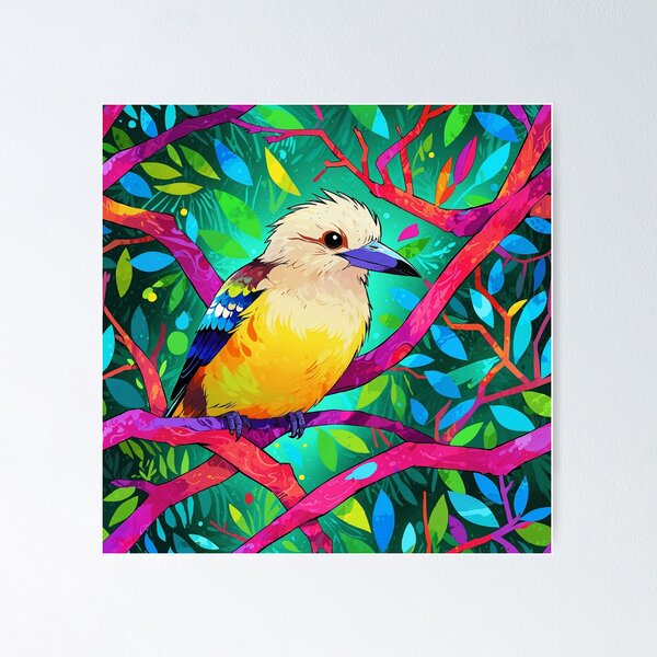Item preview, The Australian Kookaburra in neon colours designed and sold by AussieConcepts.