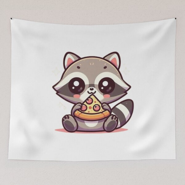 Item preview, mapache comiendo pizza designed and sold by Eternalski.
