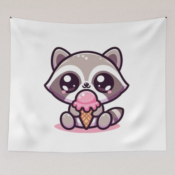 Item preview, mapache comiendo helado designed and sold by Eternalski.
