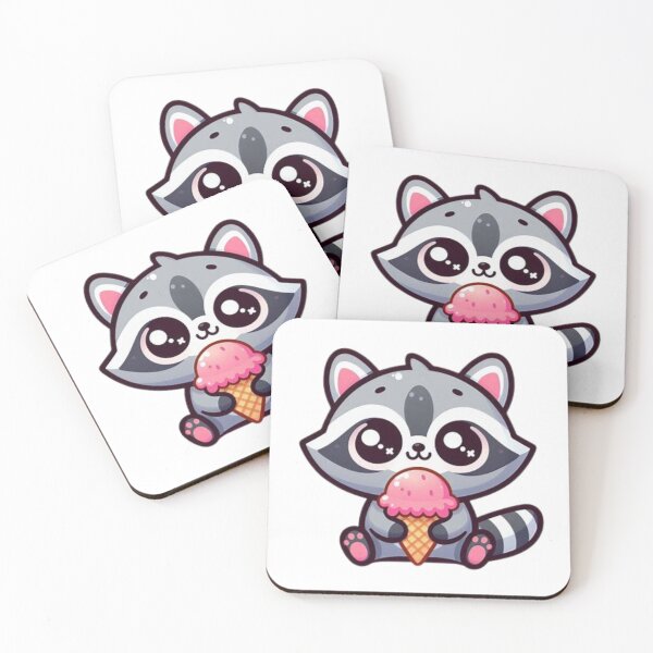 Item preview, mapache comiendo helado designed and sold by Eternalski.