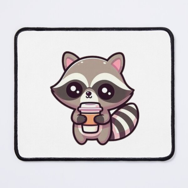Item preview, raccoon with coffee designed and sold by Eternalski.