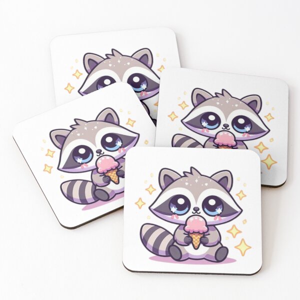 Item preview, mapache comiendo helado designed and sold by Eternalski.
