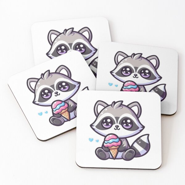 Item preview, mapache comiendo helado designed and sold by Eternalski.