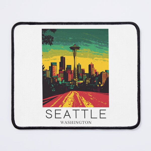 Item preview, A Pop Art Travel Print of Seattle - Washington  designed and sold by StudioRedKoala.
