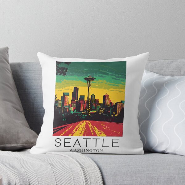 Item preview, A Pop Art Travel Print of Seattle - Washington  designed and sold by StudioRedKoala.