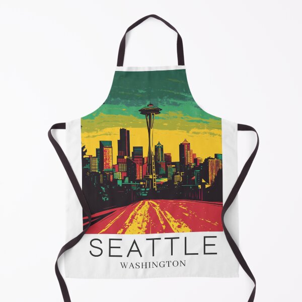 Item preview, A Pop Art Travel Print of Seattle - Washington designed and sold by StudioRedKoala.