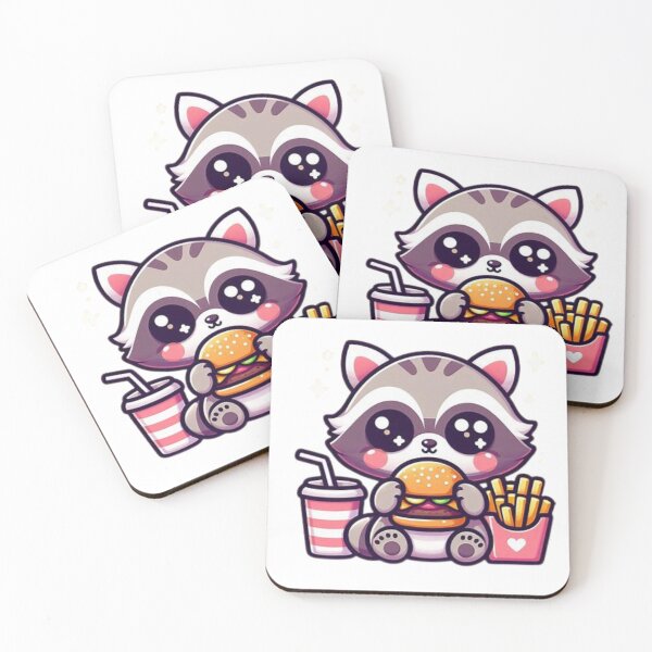 Item preview, Mapache comiendo hamburguesa designed and sold by Eternalski.