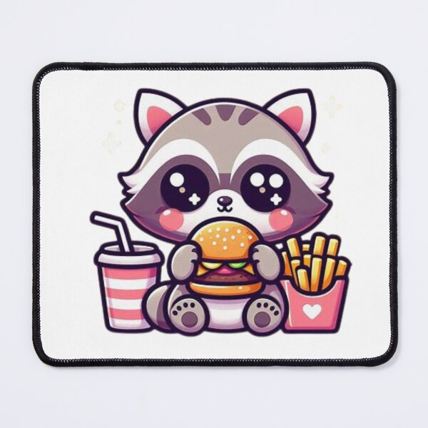 Item preview, raccoon eating burger designed and sold by Eternalski.
