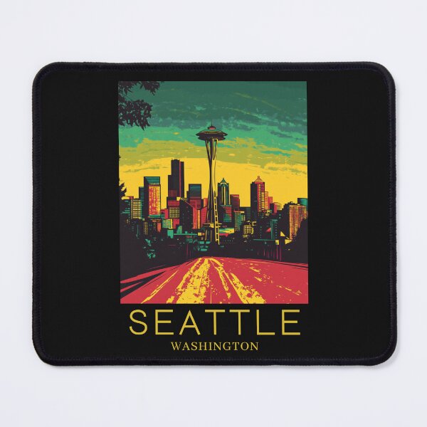 Item preview, A Pop Art Travel Print of Seattle - Washington  designed and sold by StudioRedKoala.