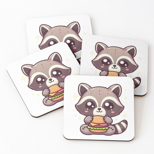 Item preview, Mapache comiendo hamburguesa designed and sold by Eternalski.