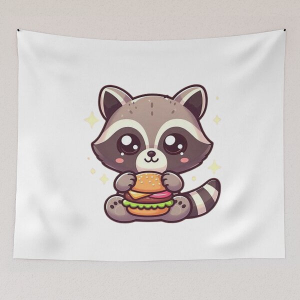 Item preview, raccoon eating burger designed and sold by Eternalski.
