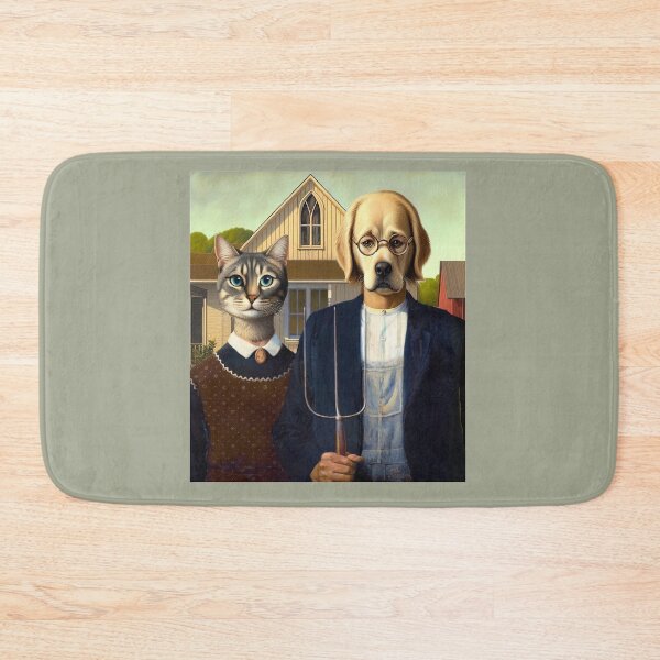 Item preview, American Gothic Art parody of Grant Wood famous painting designed and sold by ArtUnova.