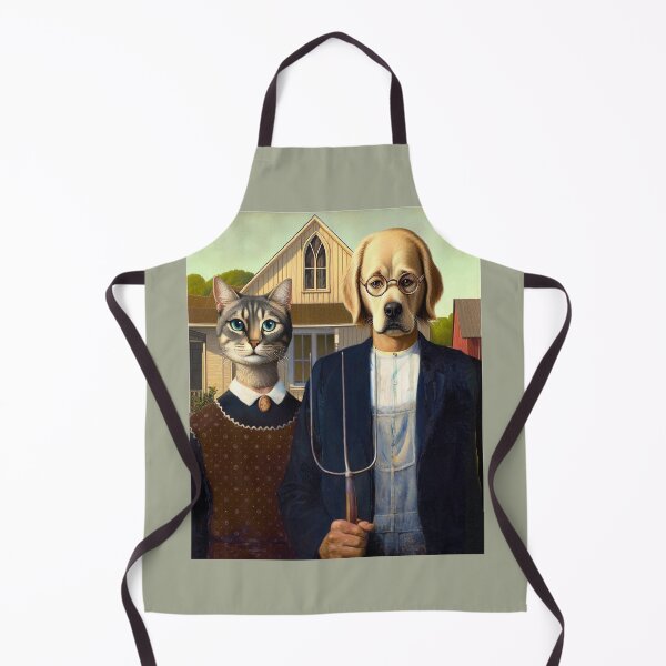 Item preview, American Gothic Art parody of Grant Wood famous painting designed and sold by ArtUnova.
