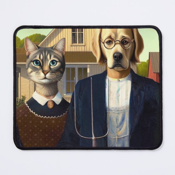 Item preview, American Gothic Art parody of Grant Wood famous painting designed and sold by ArtUnova.