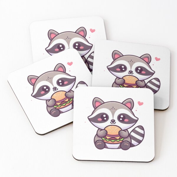 Item preview, Mapache comiendo hamburguesa designed and sold by Eternalski.