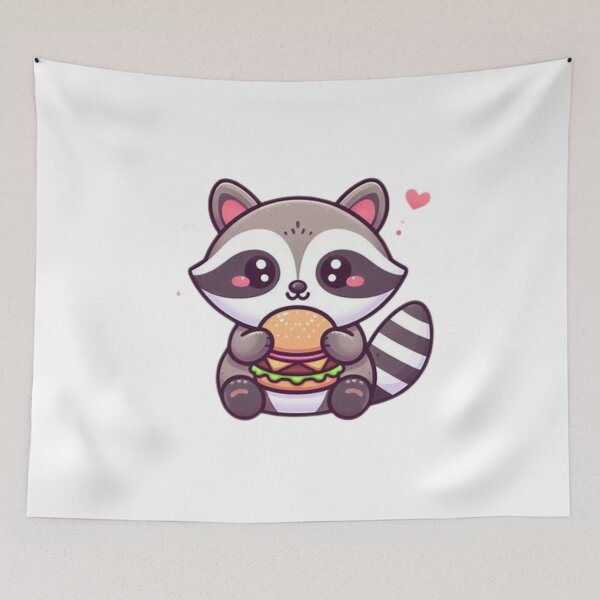 Item preview, raccoon eating burger designed and sold by Eternalski.