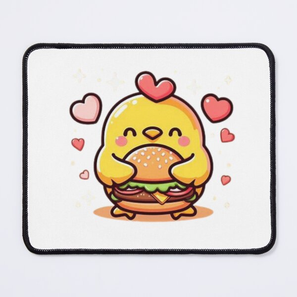 Item preview, chicken eating burger designed and sold by Eternalski.
