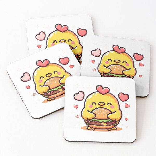 Item preview, chicken eating burger designed and sold by Eternalski.